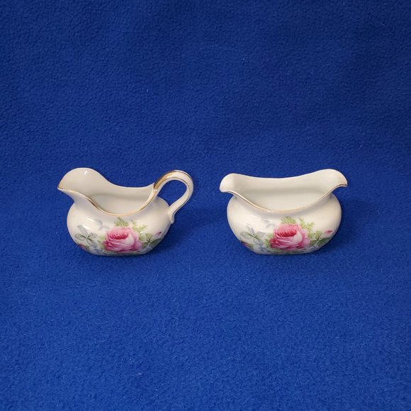 Vintage Cup and Saucer. Vintage Lefton Creamer and Sugar Bowl. - Picture 9 of 12